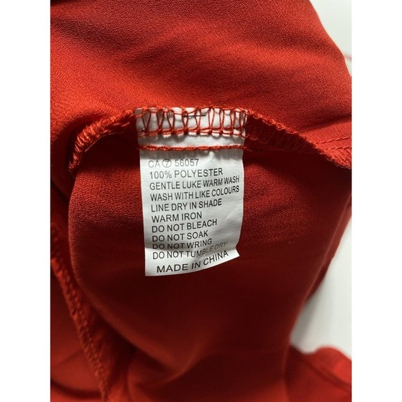 Ava Women’s XS Red Blouse, Sleeveless Red Dress Top, Ruffle Accent, Brand New - Picture 9 of 10